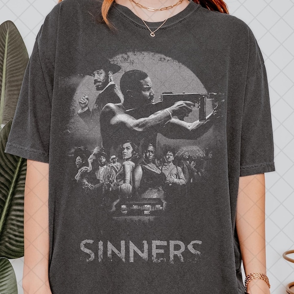 Comfort Colors Sinners Movie Vintage Horror Tee T-Shirt, Comic Style Halloween, Gift For Women and Man Unisex T-Shirt