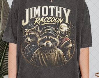 Comfort Colors Jimothy Raccoon Shirt, Funny Raccoon Vintage Tee, Trash Panda Graphic Shirt, Cute Animal T-Shirt, Raccoon Lover Gift