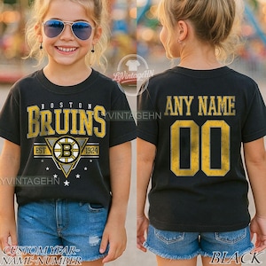 Boston Bruins Sweatshirt Rundhalsausschnitt, Bruins Jugend-Sweatshirt, Boston Hockey Kleinkind-T-Shirt, Bruins Hockey-Kapuzenpullover, Baby-T-Shirt