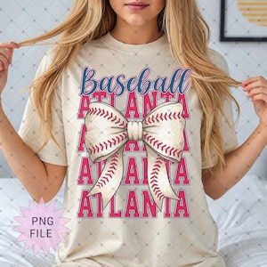 Atlanta Baseball Png, Atlanta baseball png, Game Day Digital Download, Baseball png for tshirt, Vintage Baseball Sublimation