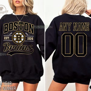 Boston Bruins Sweatshirt, Boston Bruins Rundhalsausschnitt, Boston Hockey-Shirt, Hockey-T-Shirt, Hockey-Nummer