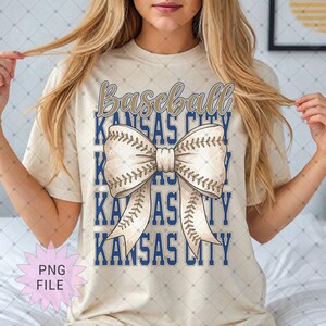Béisbol de Kansas City PNG, Béisbol de Kansas City PNG, Descarga digital del día del juego, Béisbol PNG para camiseta, Sublimación de béisbol vintage