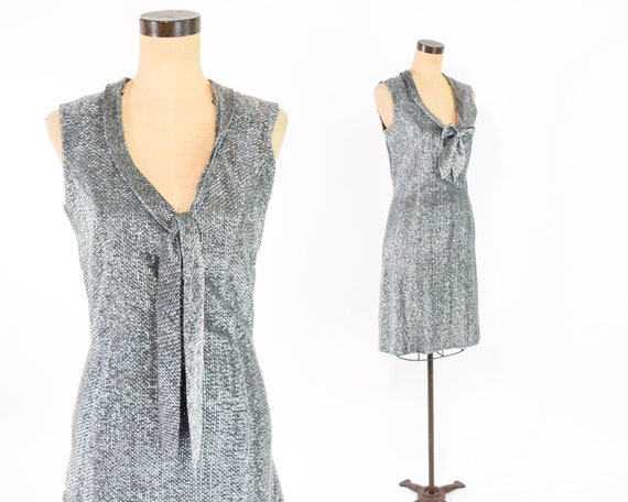 silver 60s dress