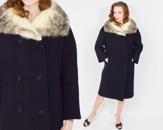 black coat with fur collar