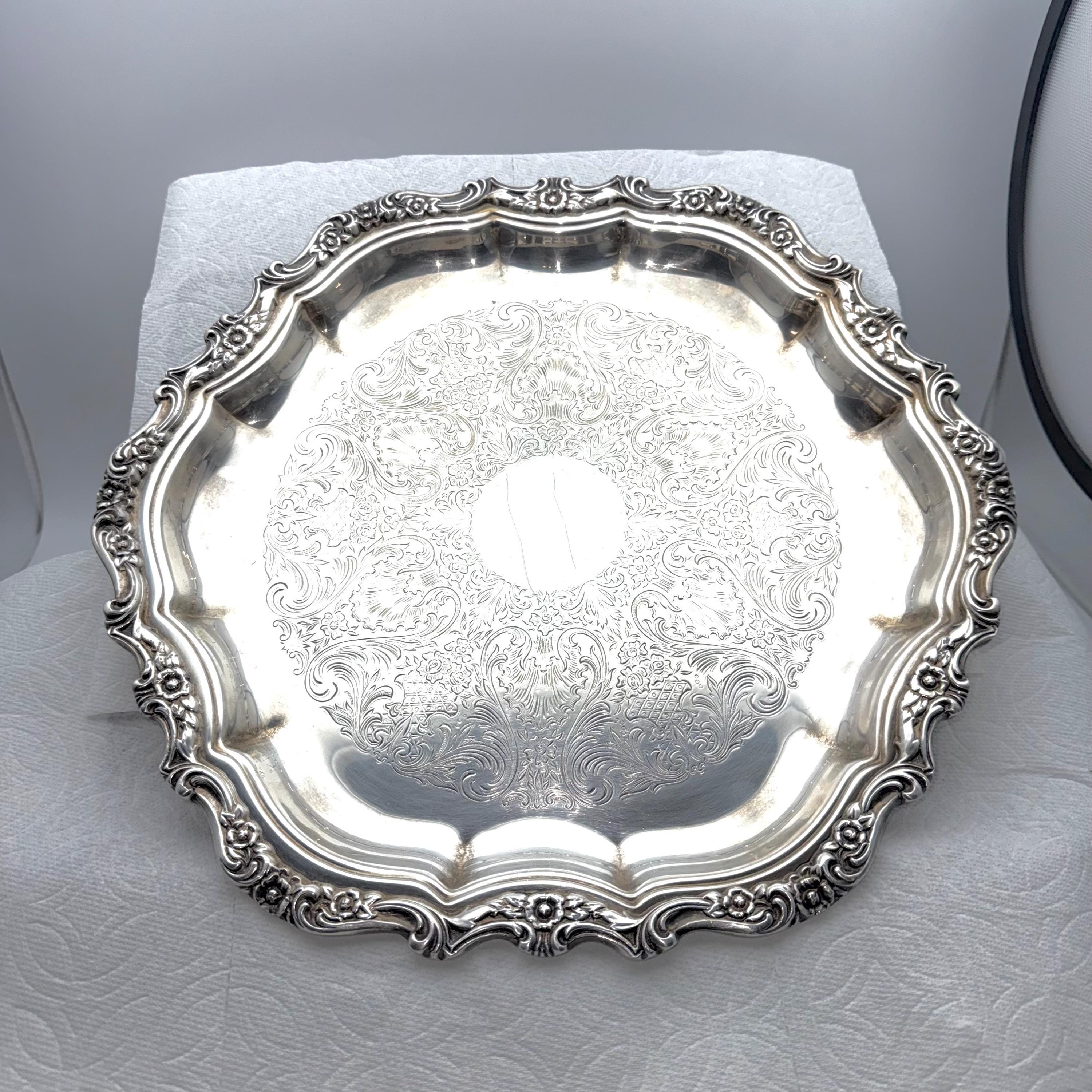 【Webster Wilcox】 ギャラリートレー サークル型 39cm 華麗! Webster Wilcox Tray - Etsy