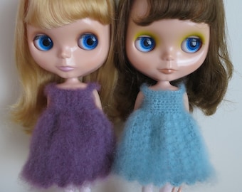 Flauschiges Mohair häkeln Blythe und Middie Blythe Kleid