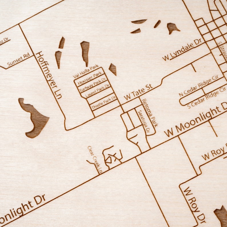 Robinson Texas Map Art Customizable 12x12 Etsy