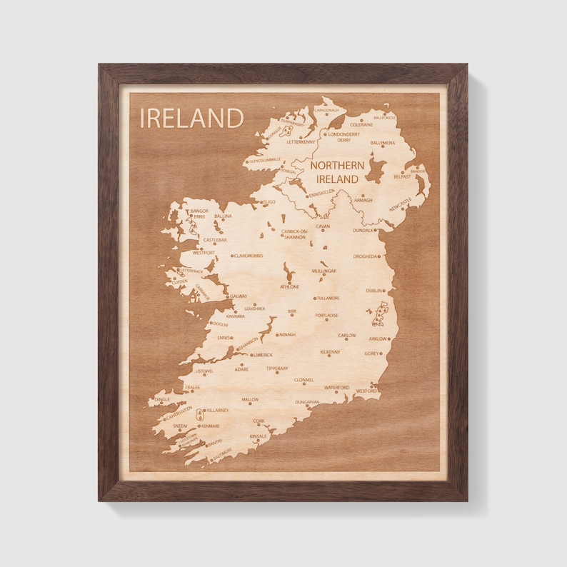 Ireland Wall Decor Ireland Wood Art Map of Ireland Ireland Etsy