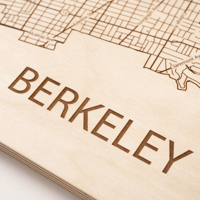 Berkeley Map Wall Art on Wood Graduation Gift for Her Etsy