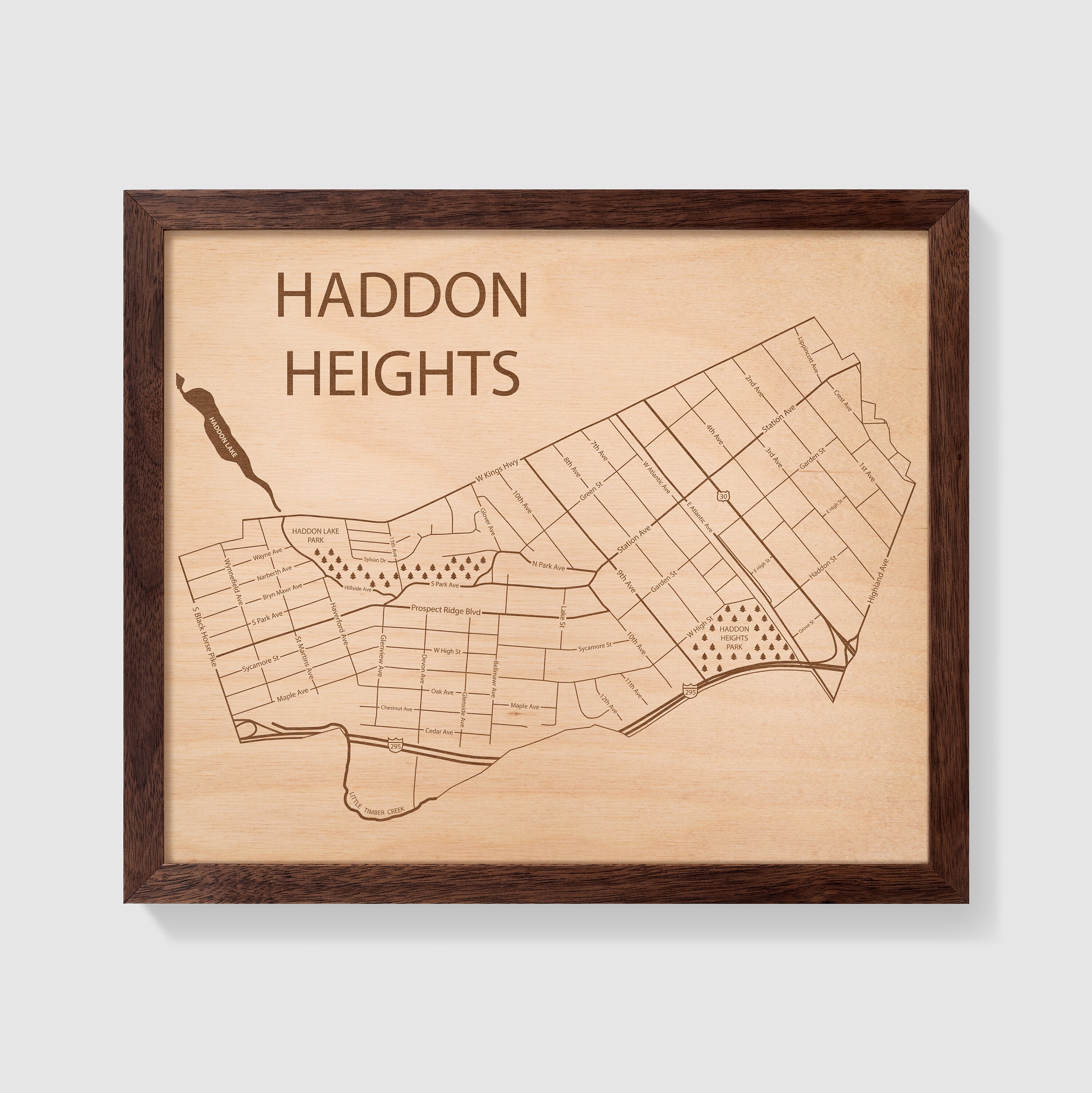 Haddon Heights Nj Map Haddon Heights New Jersey Map Nj Wall Decor Personalized | Etsy Canada