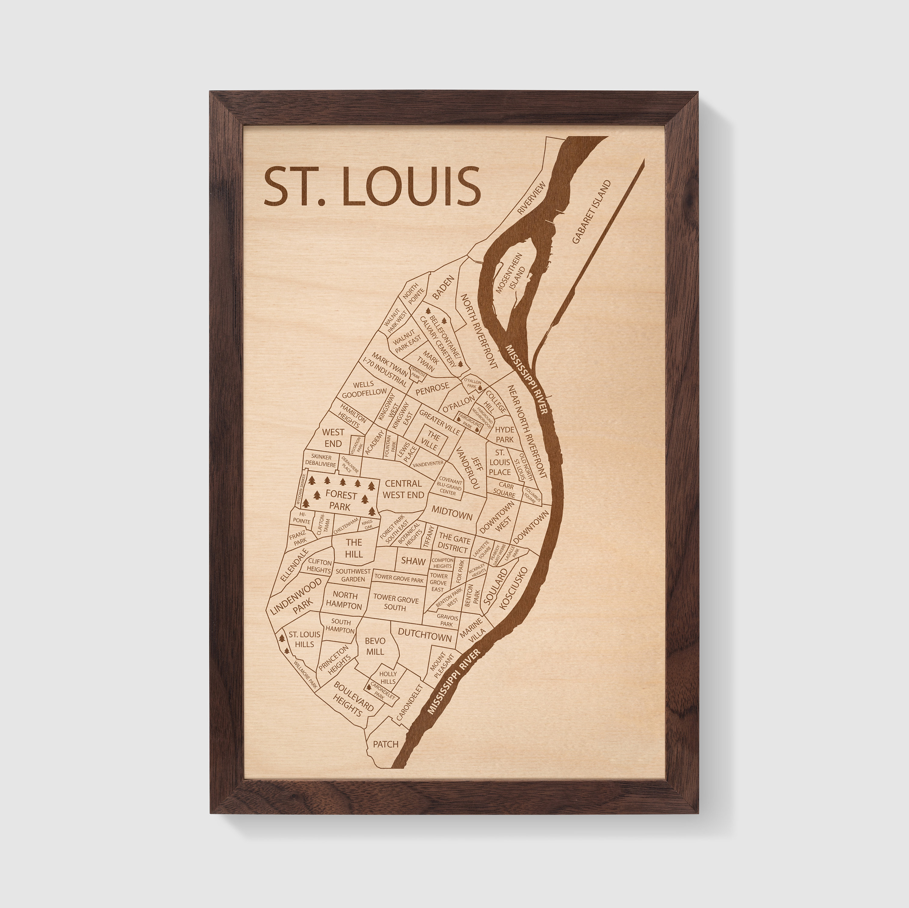 St. Louis Karte Individualisierbare Stadtkunst Fertig zum | Etsy