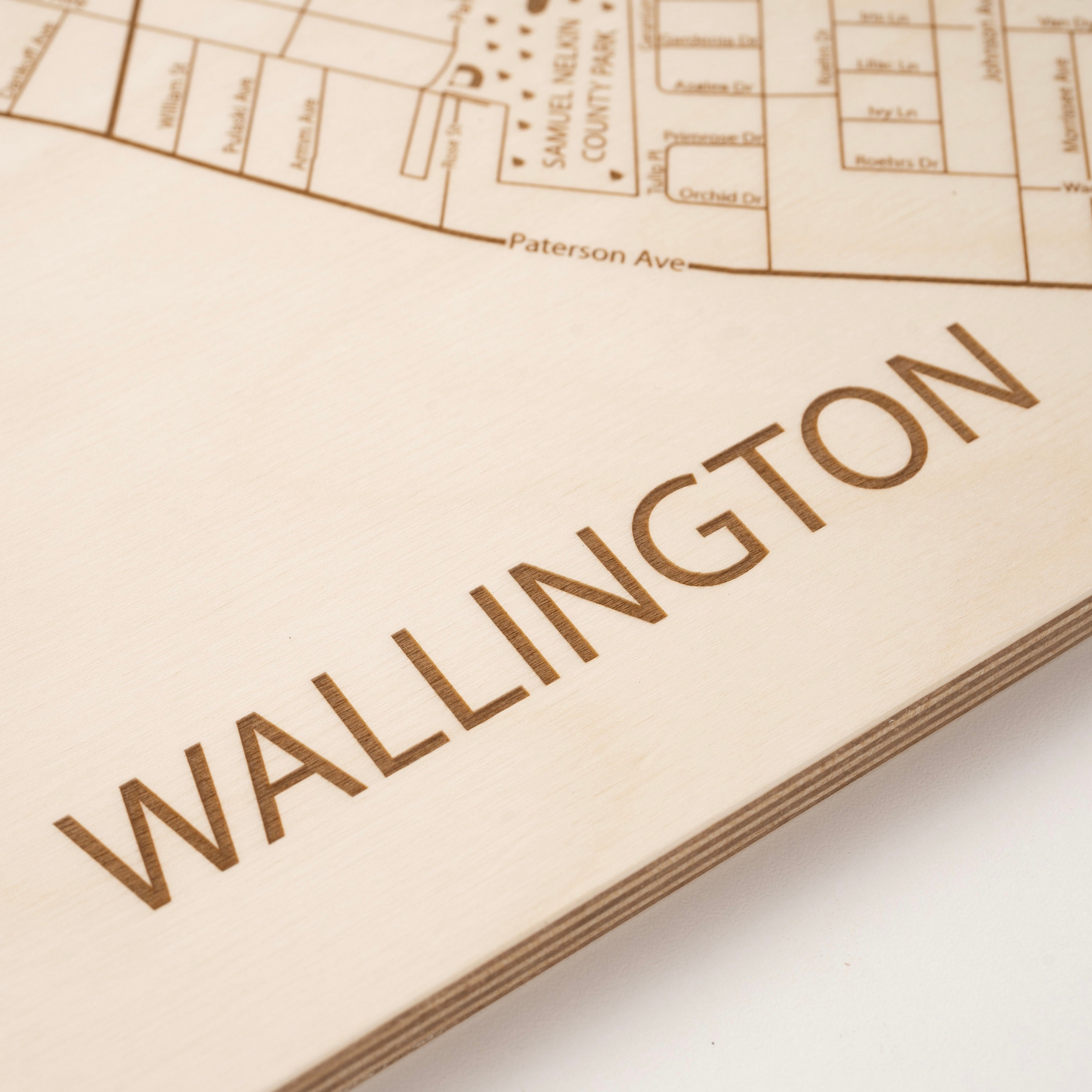 Wallington Map Art New Jersey Wall Art Small Town Art | Etsy