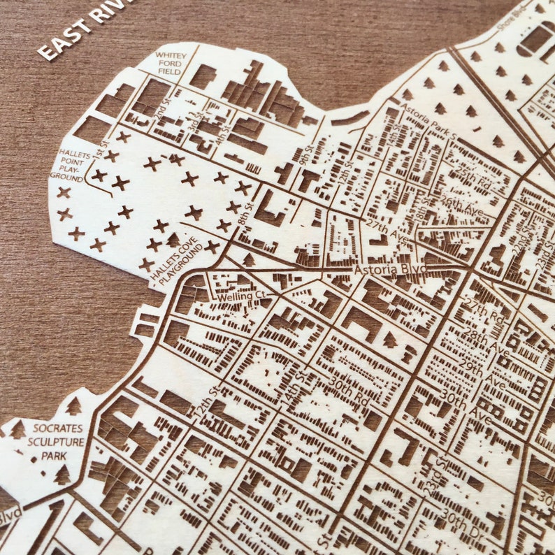 Astoria Queens Art Astoria New York Neighborhood Map Etsy