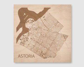 Astoria Queens Art, Astoria New York Neighborhood Map, Retirement Gift Man, New Job Gift, Moving Away Gift, Astoria NY Print, Custom Gift