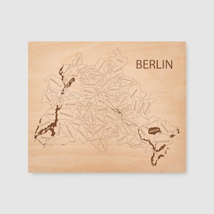 Berlin Map, Berlin Wall Art, Berlin City Poster, Neighborhood Map, Map Wall Art Wood, Gift For Him, Map Wedding Gift, Wall Art Above Couch