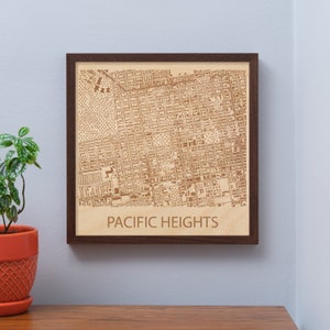 Pacific Heights San Francisco Wall Art, Neighborhood Map of Pacific Heights, San Francisco Gifts, Personalized Map of Placed Lived, CA Art image 6