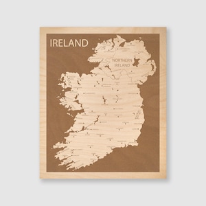 Ireland Wall Decor, Ireland Wood Art, Map of Ireland, Ireland Wedding Gift, Personalized Wedding Gift For Couple,