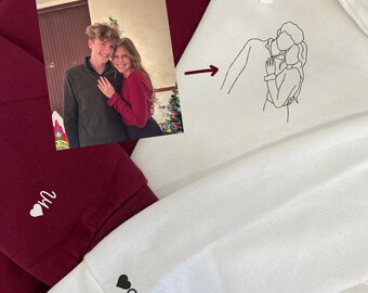 Sudadera con capucha a juego para parejas, sudadera personalizada con foto de amor, año de fundación