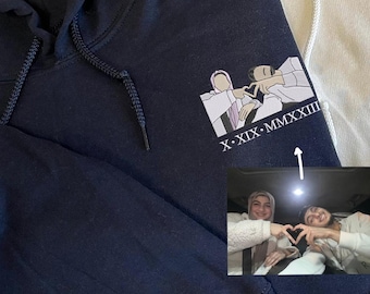 Sudadera a juego personalizada para parejas, regalo con capucha y foto personalizada