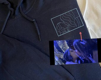 Sudadera personalizada para parejas, sudadera con capucha bordada con foto personalizada, regalo de aniversario