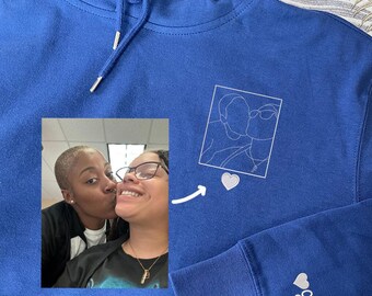 Sudadera con capucha personalizada para parejas, sudadera con foto personalizada de amor Año de fundación