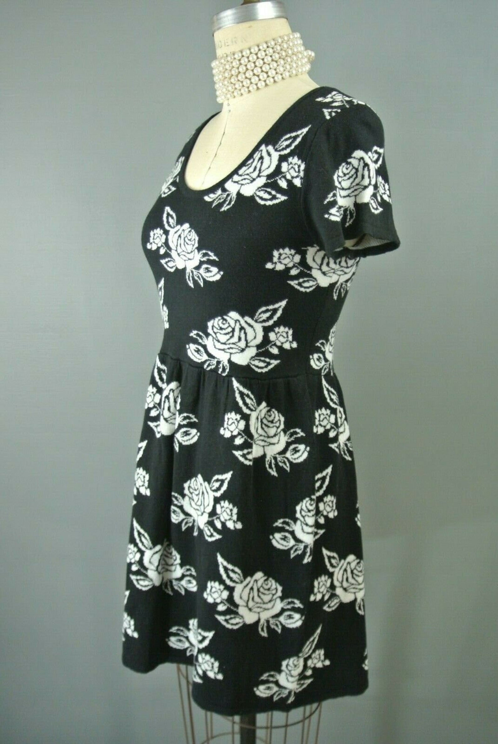 Vintage Freshman 1996 Short Sleeve ALine Knit Dress L Etsy