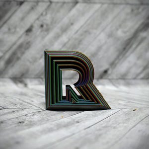 Personalized Letter R Fidget Toy: 3D Printed Desk Companion