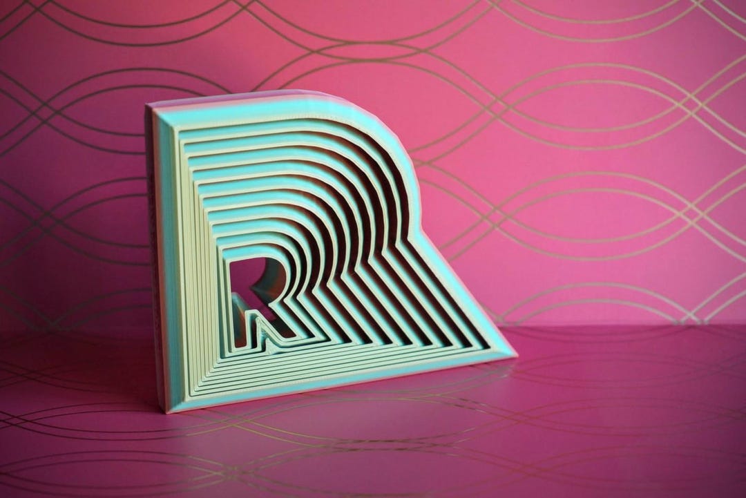 Custom Unique Letter R Personalized Letter R Fidget: 3D Printed Fractal Initial Toy - Etsy