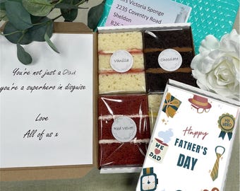 Letterbox Cake Slices: Greetings Card Postal Gift | Fathers Day | Birthday
