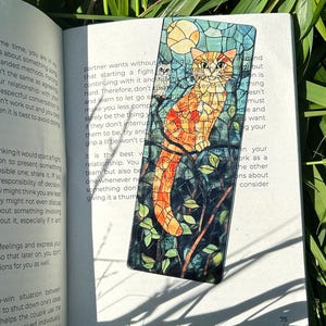 Tabby Cat Bookmark – Handmade Animal Bookmark, Cute Cat Lover Gift, Feline Page Marker, Pet Lover Bookmark, Unique Cat gift for Book Lovers