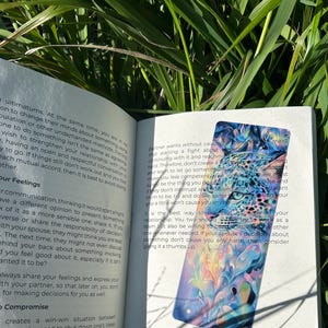Bladwijzer stijl jaren 90 – retro handgemaakte bladwijzer, vintage popcultuur paginamarkering, jaren 90 geïnspireerd cadeau, nostalgische bladwijzer voor boekenliefhebbers, jaren 90