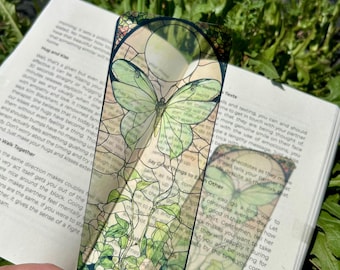Lunar Moth Bookmark – Enchanted Moth Art, Mystical Nature Gift, Celestial Book Accessory, Moth Gift