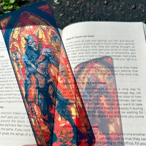 Demon Werewolf from Hell Bookmark – Dark Fantasy Horror Art, Gothic Beast Design, Spooky Book Lover Gift for Supernatural Fans