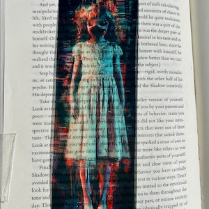 Translucent Horror Bookmark – Annabelle-Inspired Bookmark – Surreal Scary Gift for Readers – Darkcore Bookmark