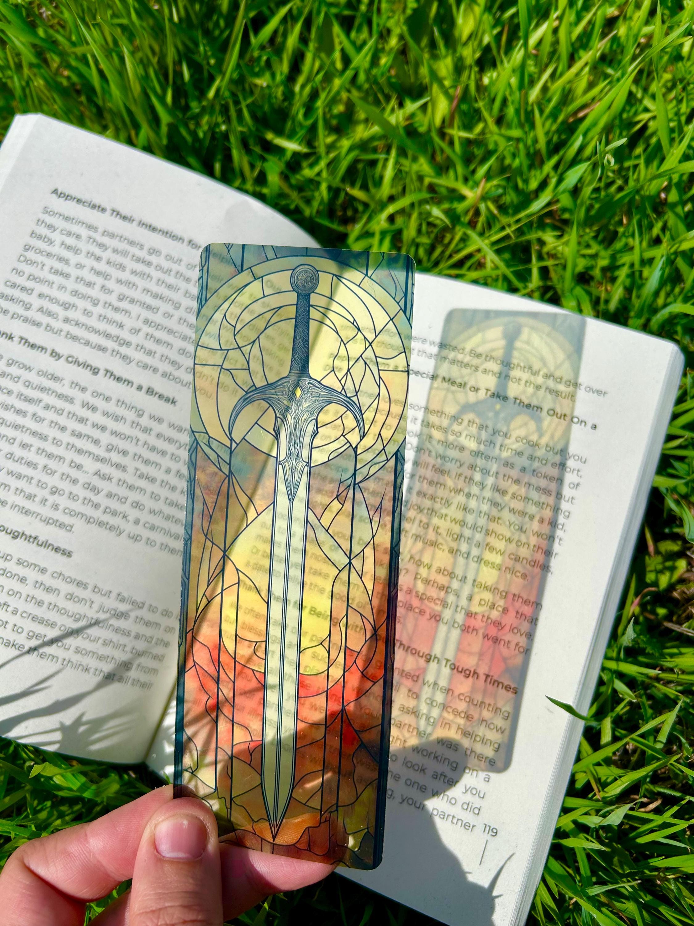 LOTR Sword Bookmark - Handcrafted Lord of the Inspired Bookmark Rings, Fantasy Sword Design, Perfect Gift for Tolkien Fans