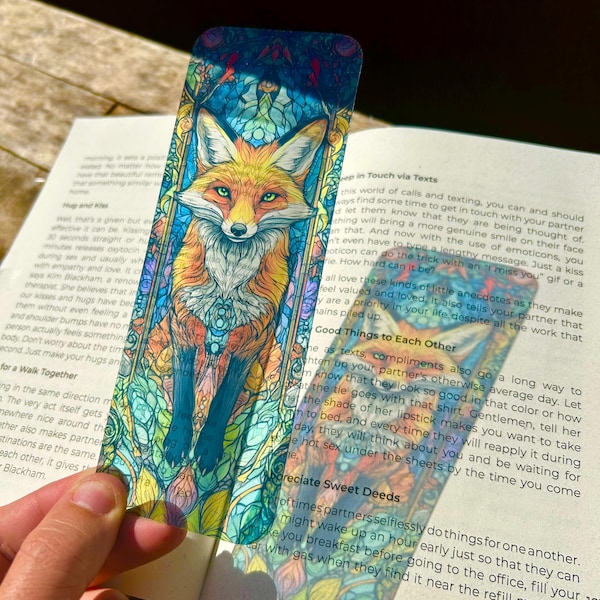 Marcapáginas con decoración de zorro encantador: diseño rústico de zorro del bosque, recuerdo inspirado en la naturaleza, perfecto para añadir un toque original a tu lectura.