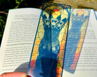 Marque-page Cerbère, chien d'Hadès à trois têtes, cadeau fantastique inspiré de la mythologie, accessoire de livre Dark Academia pour lecteurs occultes