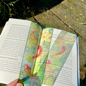 Koi Fish Pond Bookmark – Tranquil Water Garden, Zen Aesthetic, Japanese Art, Book Lover Gift, Nature-Inspired, Unique Reading Accessory