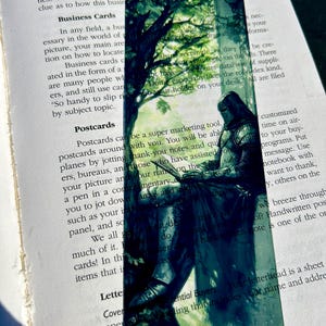 Knight Resting Under Tree Bookmark – Medieval Fantasy Armor Art, Peaceful Solitude Reading Gift for Book Lovers