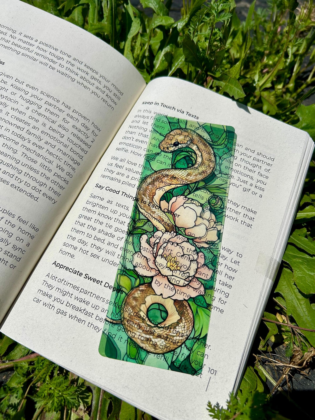Stained Glass Ball Python Bookmark - Handmade Snake Gift, Reptile Lover ...