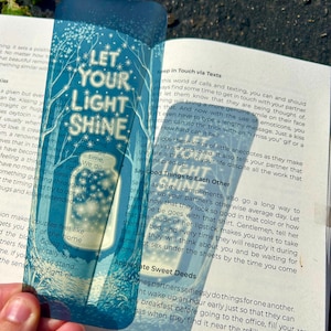 Let Your Light Shine Bookmark – Inspirational Gift for Her, Motivational Book Accessory, Uplifting Reading Gift