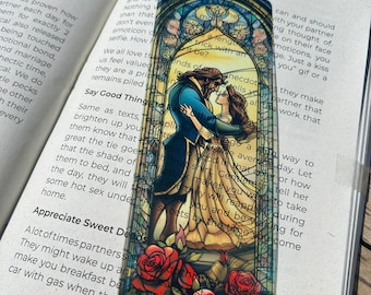 Enchanted Bookmark – Beauty and the Beast Inspired, Fairy Tale Book Accessory, Magical Gift for Book Lovers & Diz Fans