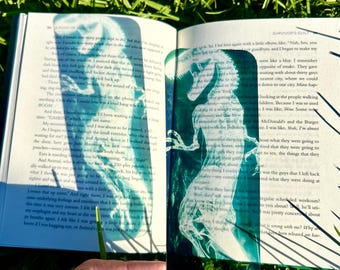 T-Rex Bookmark - Handcrafted Dinosaur Bookmark, Unique T-Rex Gift for Dino Lovers, Fun Book Marker, Jurassic, Perfect for Kids & Adults