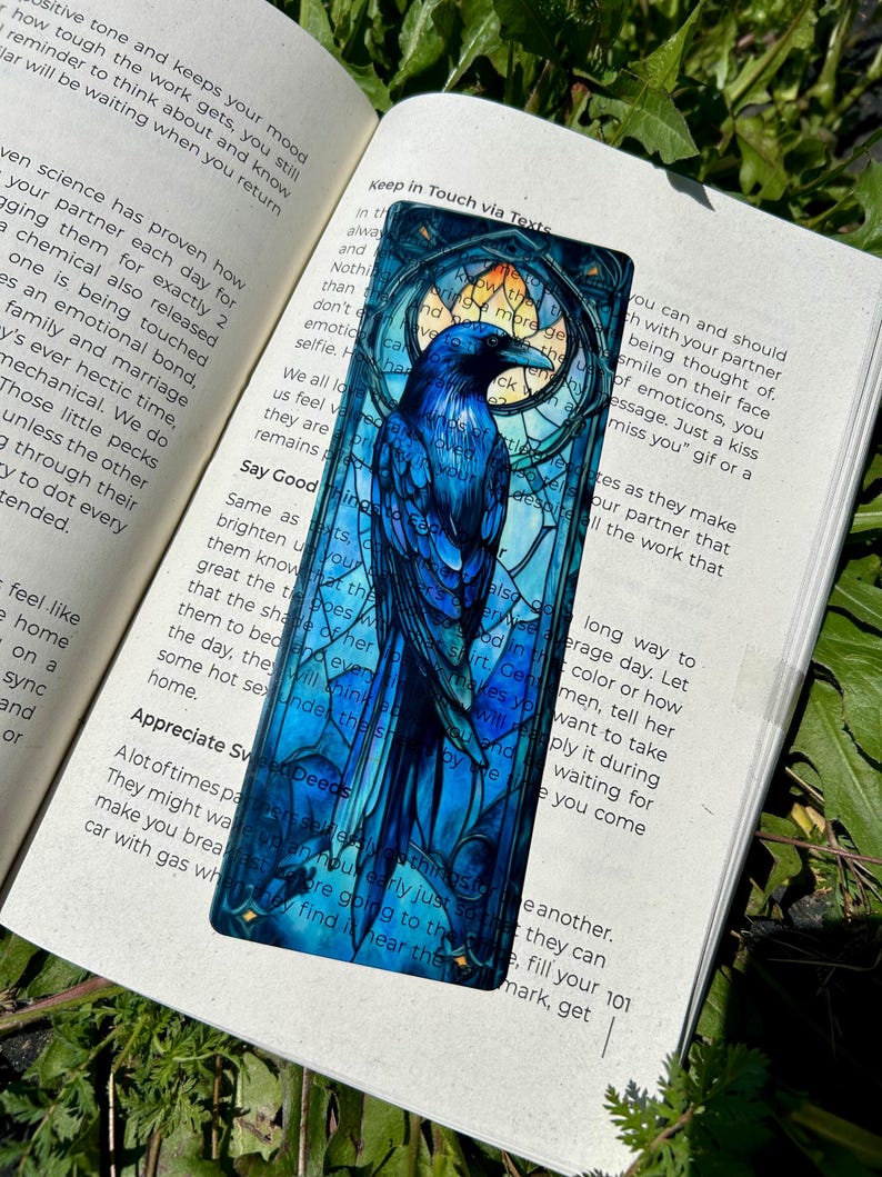Wise Raven Bookmark – Potter Inspired, Raven House Claw Art, Unique ...