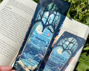 Magical Window Bookmark - Enchanted Fantasy Gift, Mystical Portal Art, Celestial Wonderland, Unique Book Lover Gift