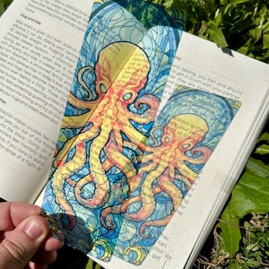 Poisonous Octopus Bookmark – Unique Sea Creature Octopus, Mysterious Octopus, Perfect Gift for Ocean Lovers