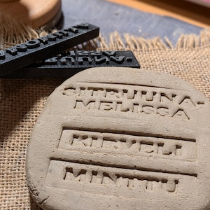Set di timbri marcatori per piante di erbe aromatiche - Set di timbri in argilla stampata in 3D per ceramica e artigianato