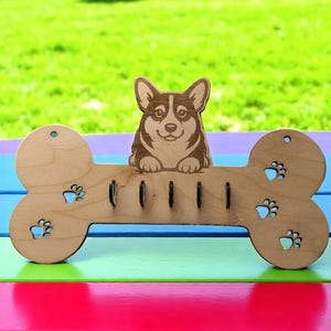 Lima laser per gancio per cani – Supporto per guinzaglio a forma di osso con diverse razze – Lime SVG + xTool per incisione e taglio