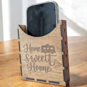 Wall phone rack – 1 or 2 phones – digital file for laser cutting