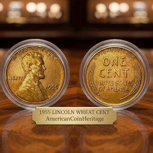 1955 Double Die Lincoln Cent – Vintage US Collectible Penny